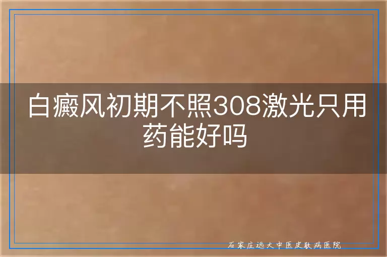 白癜风初期不照308激光只用药能好吗