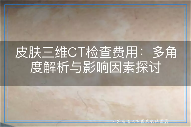 皮肤三维CT检查费用：多角度解析与影响因素探讨