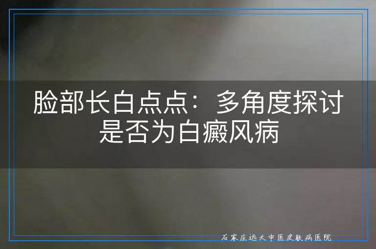 脸部长白点点：多角度探讨是否为白癜风病