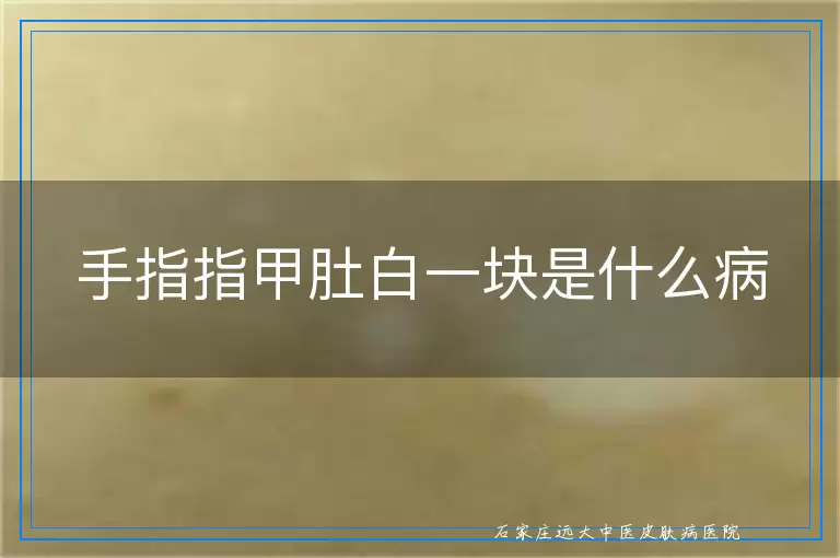 手指指甲肚白一块是什么病