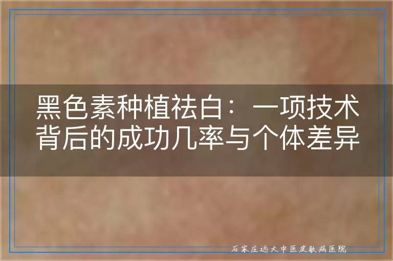 黑色素种植祛白：一项技术背后的成功几率与个体差异的深入探讨
