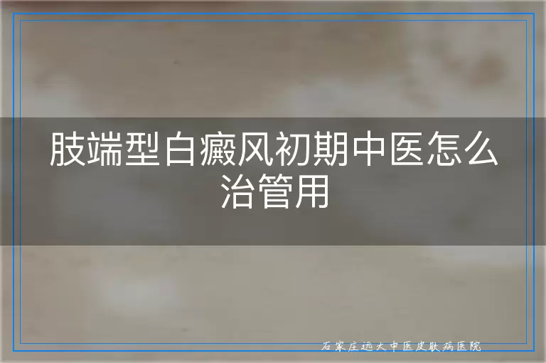 肢端型白癜风初期中医怎么治管用